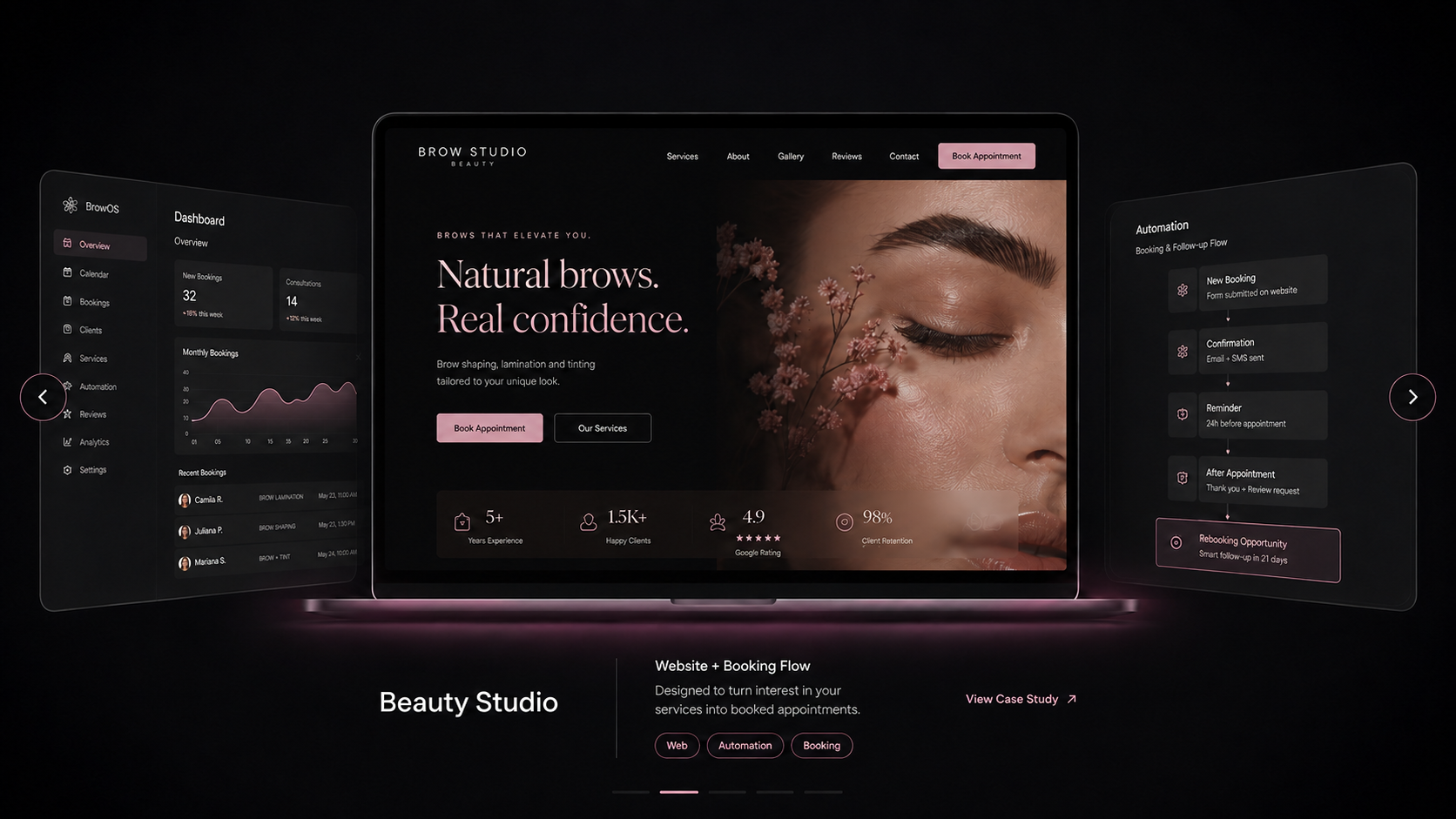 Beauty Studio — website and booking flow project